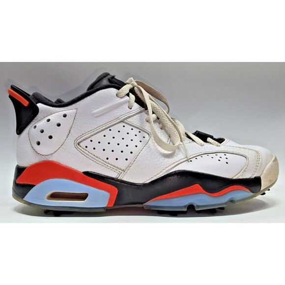 Nike Air Jordan 6 Low White Infrared Leather, Size 8 Black Red, DV1376-106 main image 9